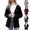 Women's Hoodie Winter Solid Color Plus Fleece Fashion Hoodie Warm Coat