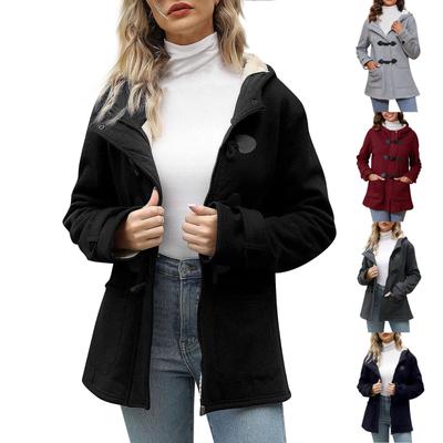 Женская толстовка с капюшоном, зимняя, однотонная, плюс флис, модная, теплая, пальто