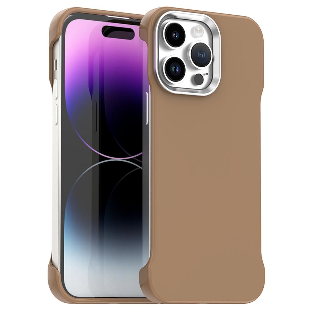 For iPhone 14 Pro Max Case Frameless Ultra Thin TPU + PET Phone Cover Reinforced Corners