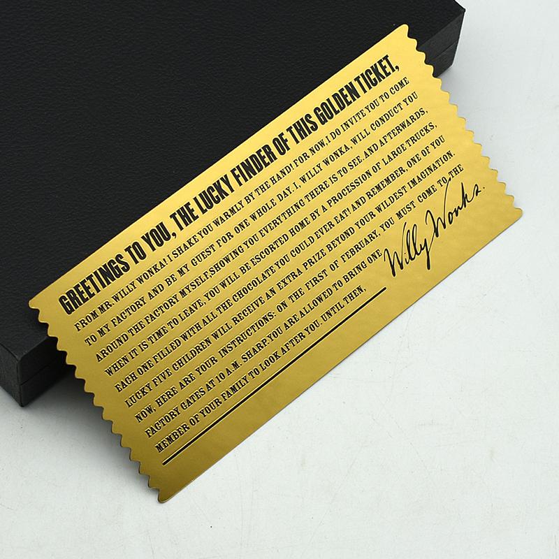 1 шт. Детские подарки Wonka Charlie Шоколадный золотой билет Аниме Золотой ваучер Брошь Значки на булавках Металлические значки Коллекция закладок