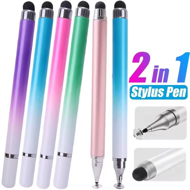 2 in 1 Universal Stylus Pen For Tablet Mobile Android IOS Phone iPad Accessories Drawing Tablet Pens Capacitive Screen Touch Pen 6