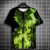 Мужская уличная хип-хоп многоцветная повседневная с коротким рукавом удобная модная дышащая 3D-печать с изображением персонажей аниме HD