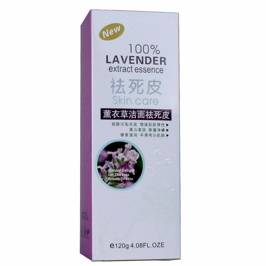 120 г Очищающее отшелушивающее средство с экстрактом лаванды, эссенция для ухода за кожей, очищающее средство для снятия фасок