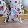 20pcs Cartoon Jewelry Storage Bag Handbag Packaging Coin Purse Drawstring Linen Pouch  Gift Bag
