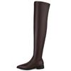 Elastic Women's Over the Knee High Boots Trend 2024 Long Winter Thigh High Boot Black White Flats Party Fetish Dance Shoes Lady