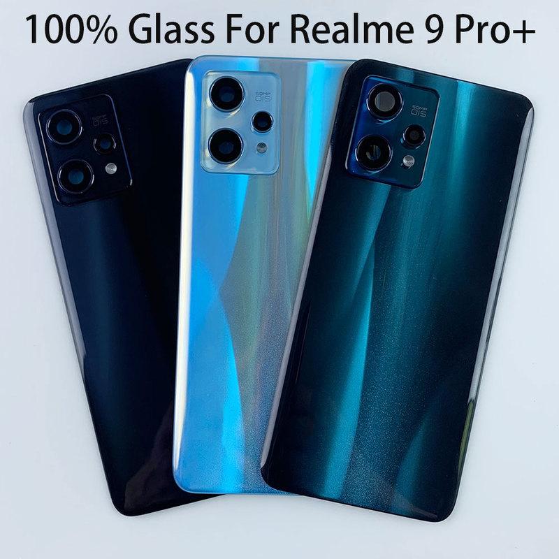 100% Glass For Realme 9 Pro+ Battery Cover For Realme 9 Pro plus Rear Housing Glass Back Cover Battery Door Replacement