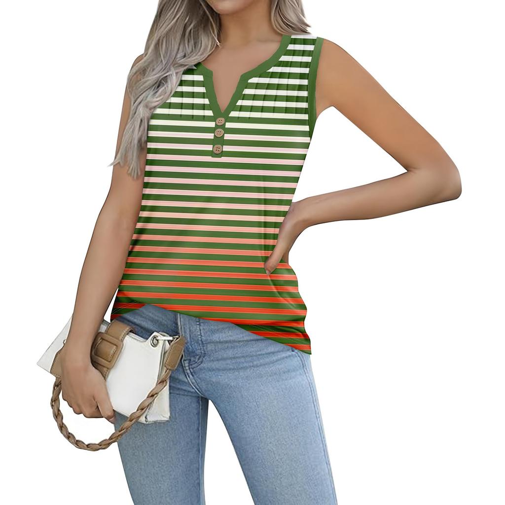 Women's Girl Tank Top Gradient Print Casual Top Tank Tops For Women Loose Fit Sleeveless Tops Flowy