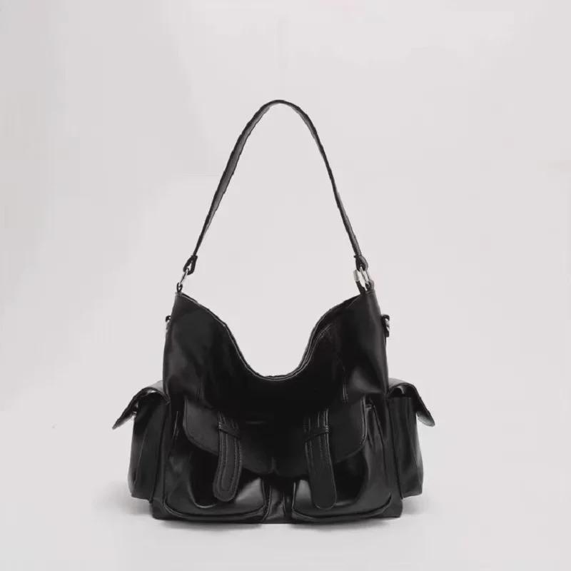 Модная черная сумка через плечо в стиле ретро для мотоциклистов для девочек