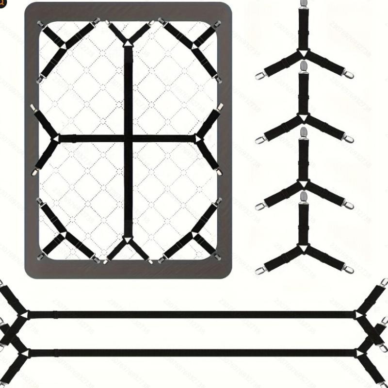 Держатель простыни, регулируемый, эластичный, 12 зажимов, фиксированный держатель, зажим для матраса, застежки, чехлы, одеяла, захваты, фиксирующий нескользящий ремень