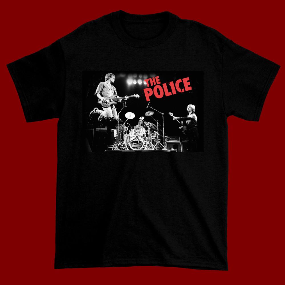 Rare The Police Vintage Concert 90s Black All Size Unisex T-Shirt AC145