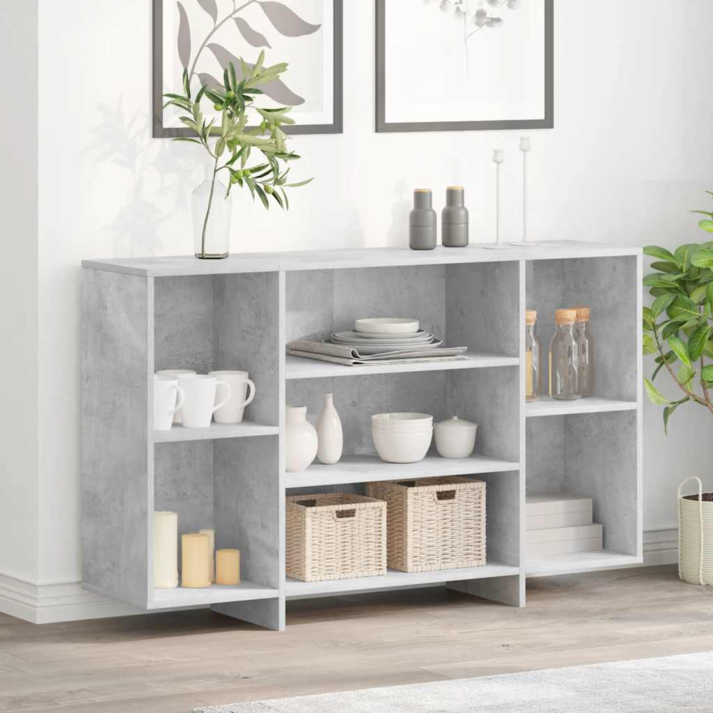 Sideboard Concrete Grey 120 x 30 x 75 cm Particleboard