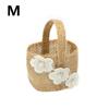 1PC Gift Bag Party Burlap Storage Basket Linen Handle Baby Shower Lace Wedding Ceremony Flower Basket Table Decoration