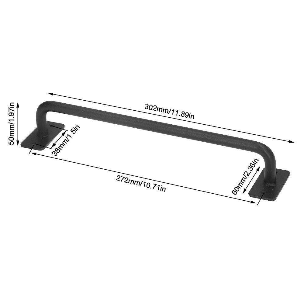 Non-Slip Gate Handle Black Cabinet Pulls Solid Barn Door Handle Garage