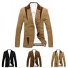 Осень-зима мужской блейзер цветной блок однобортный пиджак корейский стиль однотонный тонкий пиджак с карманами для офиса