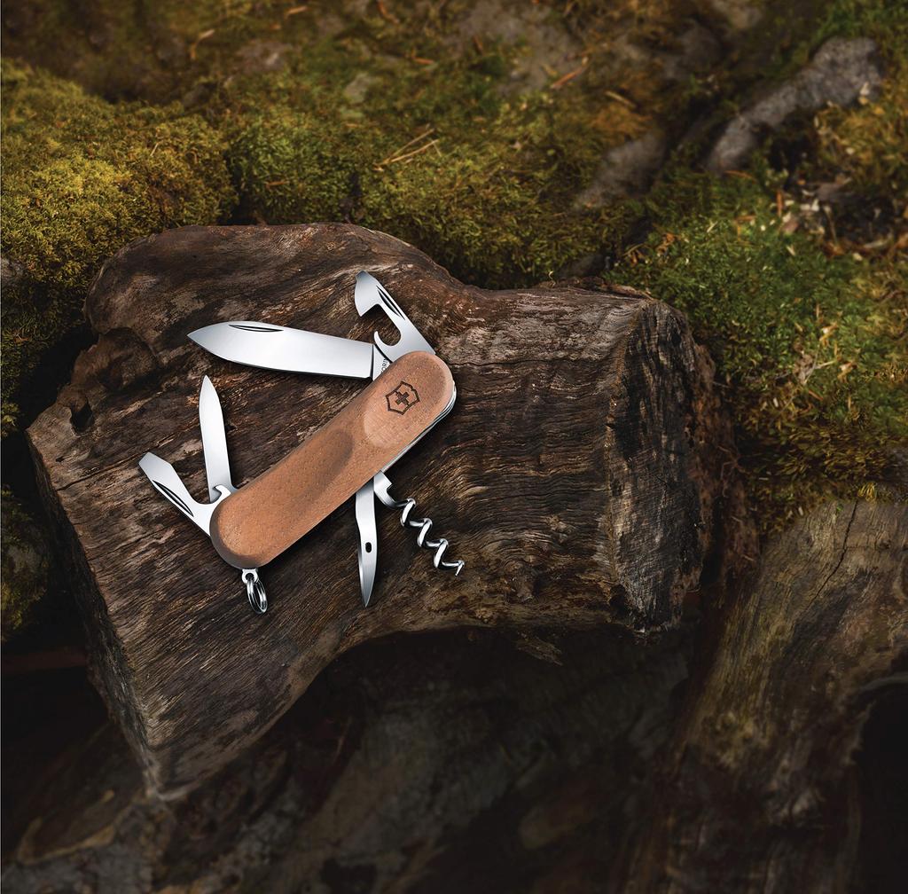 Victorinox Швейцарский армейский нож Evolution Wood 10, многофункциональный нож для походов, альпинизма, скалолазания, штопор с плоской отверткой