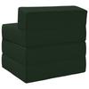 Folding Sofa Bed Dark Green 200 x 70 x 15 cm Fabric