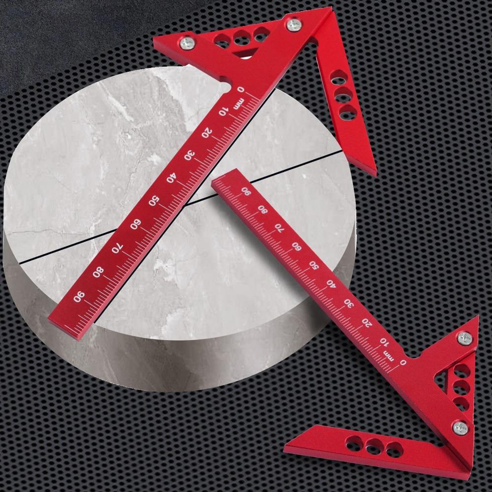 100mm Range Center Scribe Gauge 45 Degree 90 Degree Angle Scribing Tool Woodworking Line Caliber