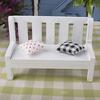 Mini Wooden Bench Dolls House Miniature Garden Furniture Accessory