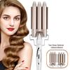 Three Tube Ripple Hair Curler Large Diameter Anti-Static Anti-Scald Electric Hair Curler