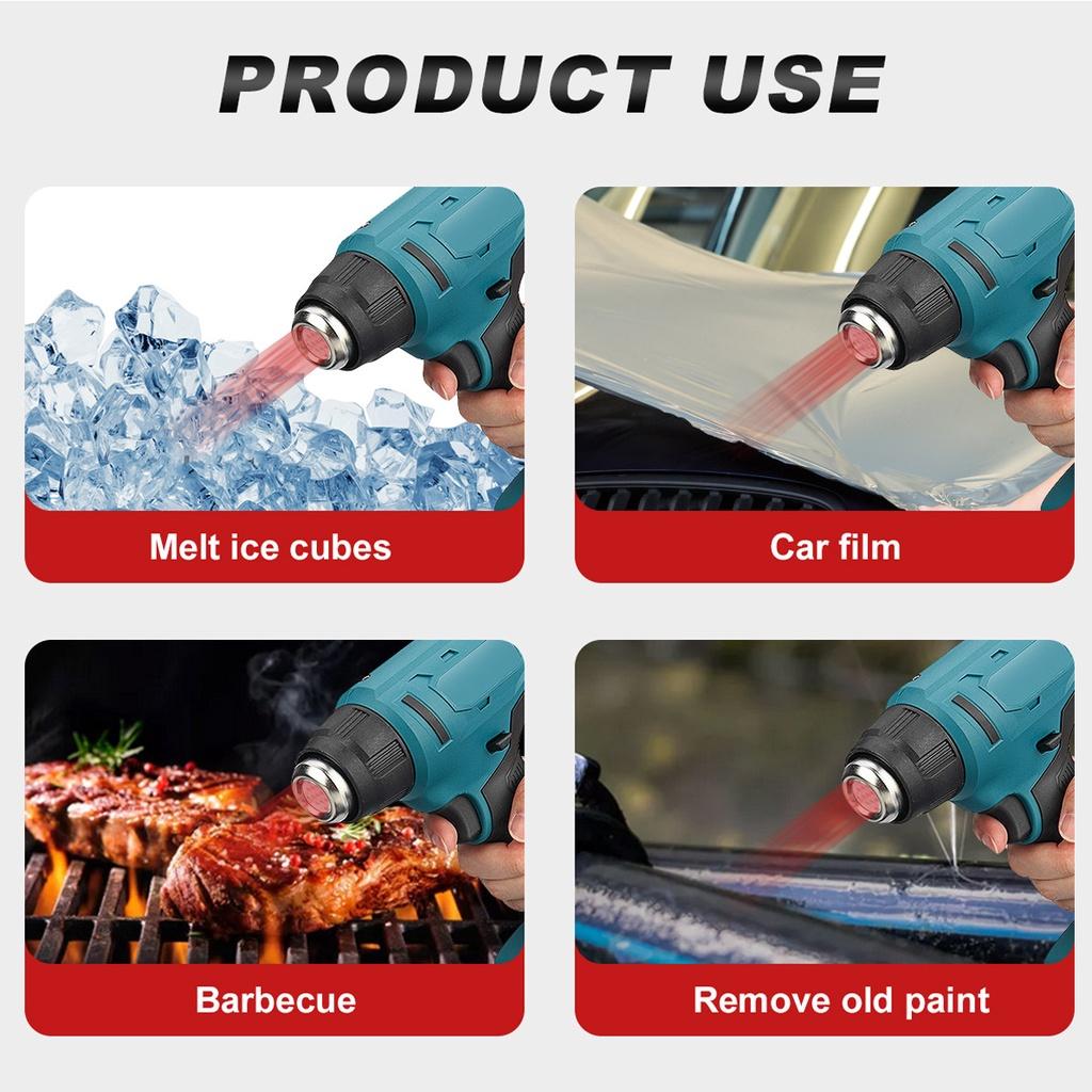 1000 Вт беспроводные тепловые пушки, электрические фены, электроинструмент, сушилка для пайки, инструменты для термоусадочной упаковки для батареи 18 В