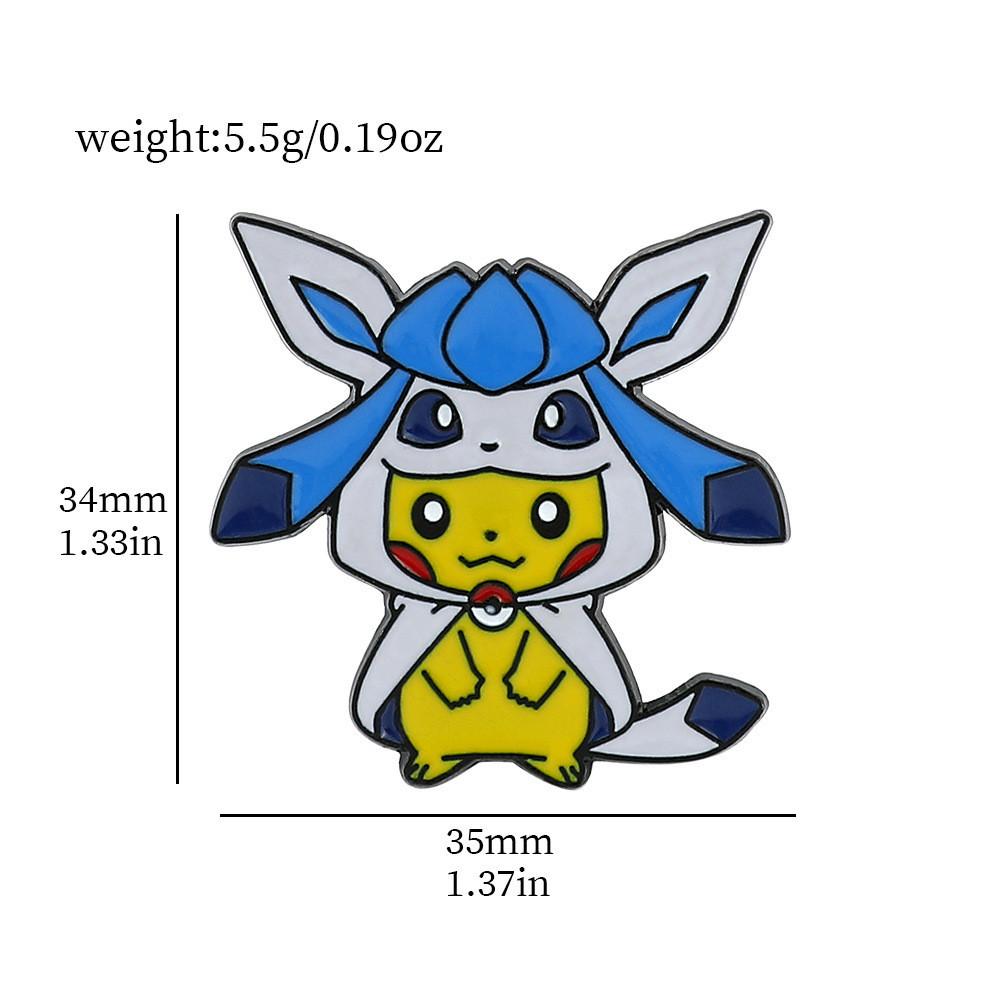 Милый мультяшный металлический значок Пикачу Покемон для любителей питомцев Креативный и стильный аксессуар-пин