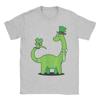 Dino St Patricks Day TShirt Summer  Fashion TShirts Unisex Cotton ONeck Plus Size XL Tees ShortSleeve YK Basic Tops