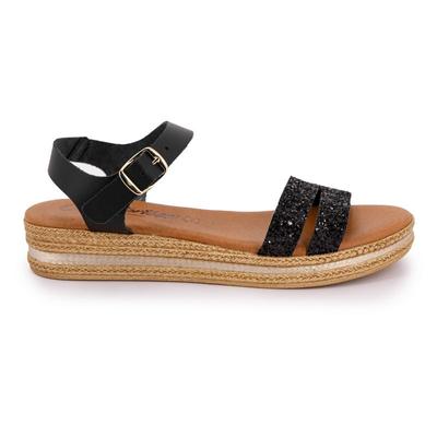 Блестящие босоножки с ремешком из пайеток Женский