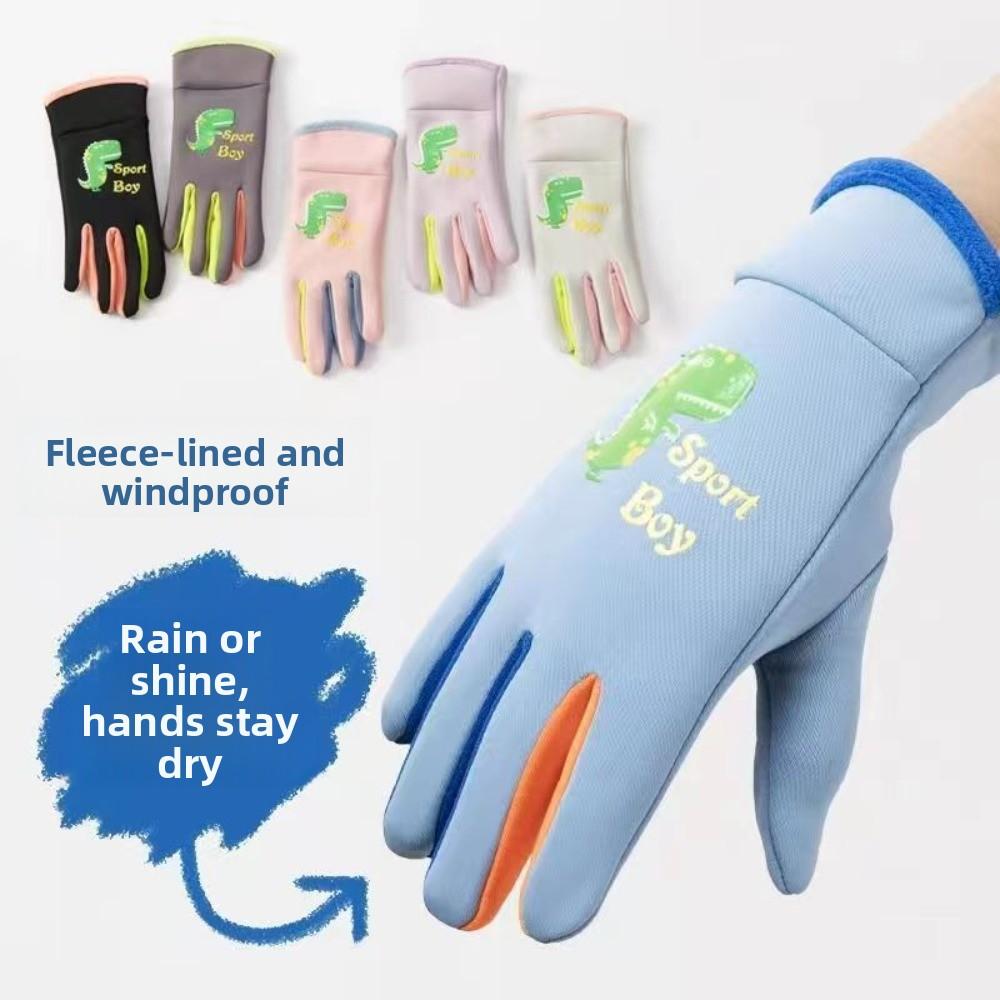 Cartoon Dinosaur Kids Warm Gloves Windproof Children's Outdoor Gloves Snowy Day
