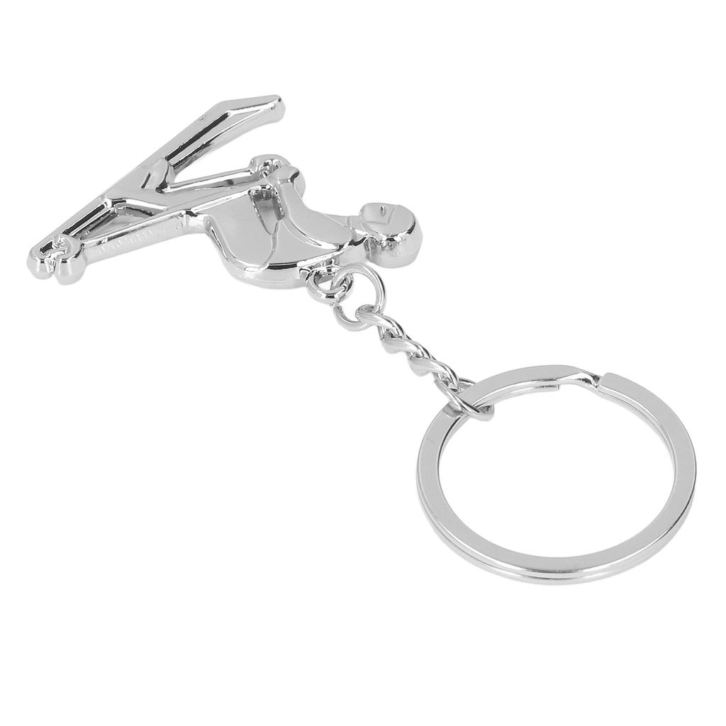 Metal Keychains Cute Shaped Fashionable Skiing Style Key Rings for Competition Souvenirs