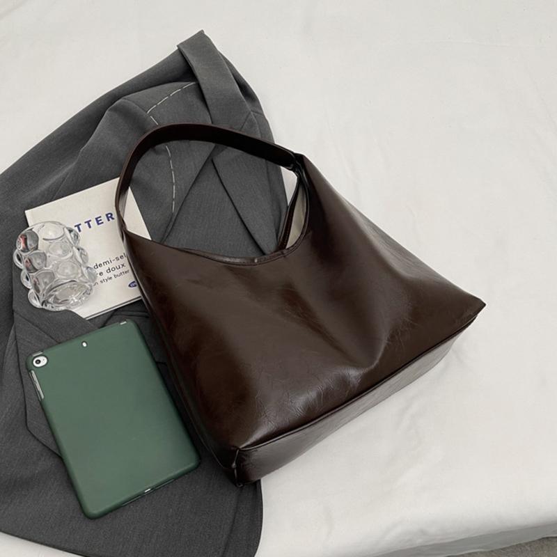 Yogodlns Мягкая качественная сумка из искусственной кожи подмышкой, винтажная винно-красная женская сумка через плечо, большая дорожная сумка, женская универсальная сумка-тоут