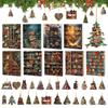 2025 Christmas Advent Calendar Creative Acrylic Book Pendant Countdown Calendar Blind Box For Book Lovers New Year Gift