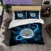 Manchester City Pattern 3 Pieces Bedding Set Soft Microfiber Duvet Cover with Pillow Cases for Bedroom
