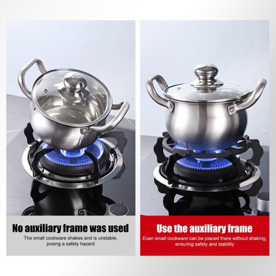 Подставка для газовой плиты, прочный стабилизатор из углеродистой стали для воков, нескользящая подставка для плиты, универсальная подставка для горелки