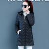 Women's Mid-length Lightweight Hooded Down Jacket Women's Plus Size Slim Padded Jacket