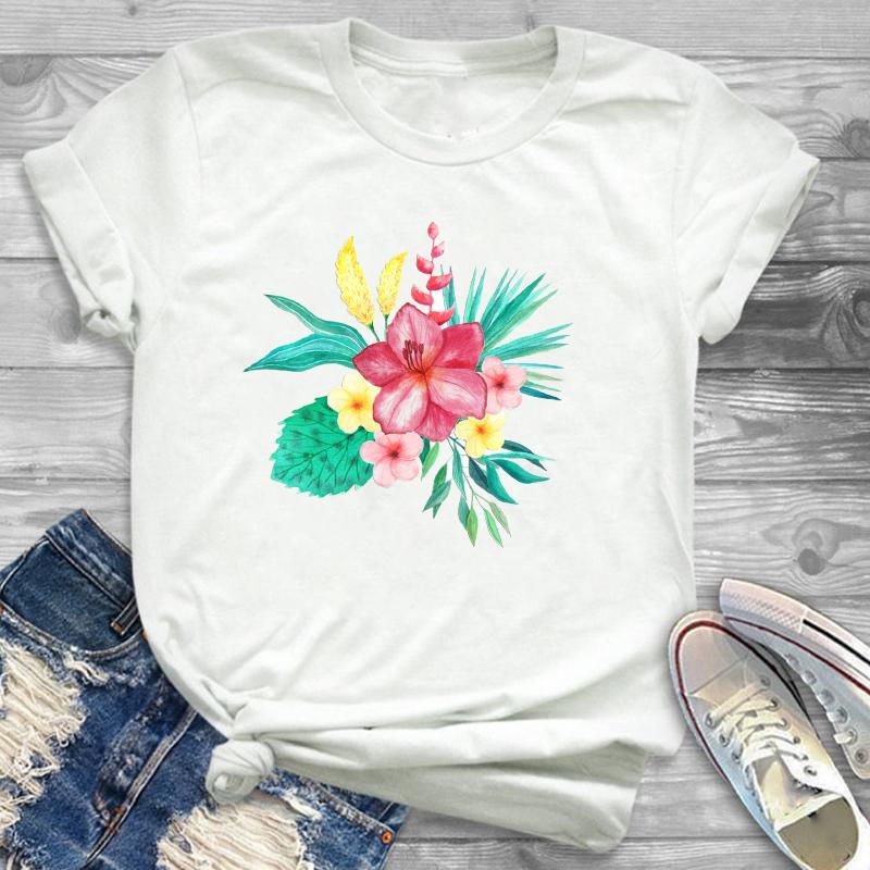 Sunflower Painting Flowers Womens Female Graphic T Shirt Women 90S Harajuku Kawaii Fashion T Shirt Streetwear