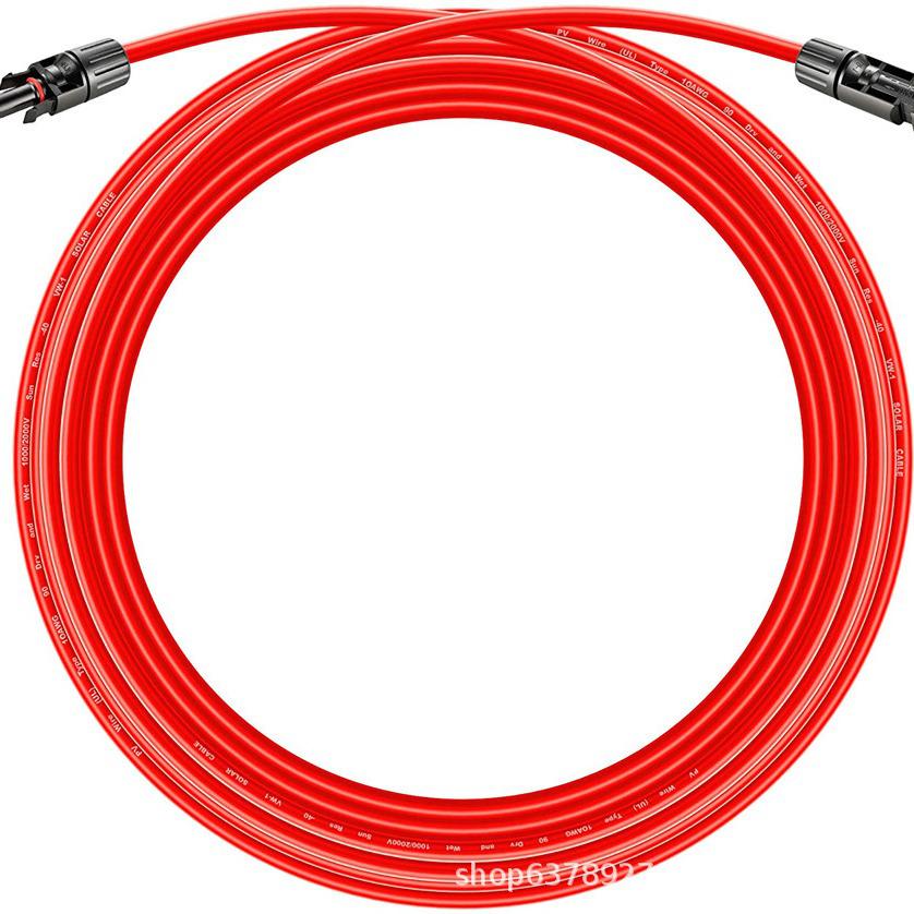 MC41000V/1500V Solar Panel Photovoltaic Cable Harness - Red/Black Set