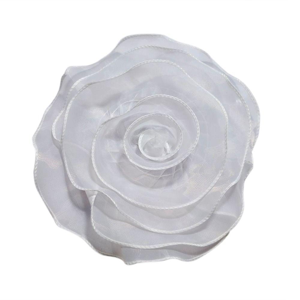 Fabric Artificial Rose Flower Patch 27CM Chest Flower Fashion Brooch