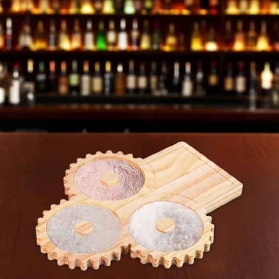 Деревянный риммер для бокалов Yousheng для Маргариты и коктейлей, инструмент бармена, емкость для сахара и соли, контейнер для специй, аксессуары для домашнего бара и вечеринок