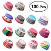 100Pcs Lovely Paper Cupcake Cake Cup Baking Chocolate Glutinous Rice Tray Decor