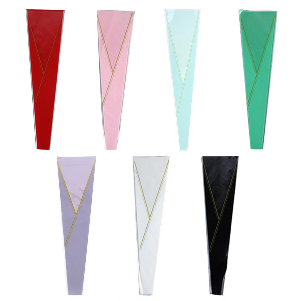 50 шт. Элегантные пакеты для упаковки цветов Водонепроницаемые многоразовые одинарные рукава для роз Пластиковый пакет OPP для свадеб, вечеринок по случаю дня рождения