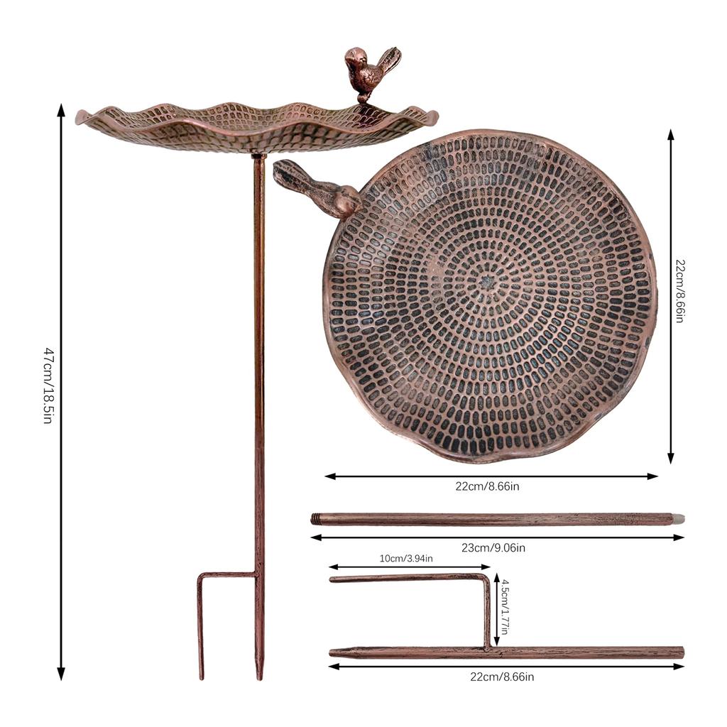 Elegant Outdoor Garden Bird Feeder With Rust Resistant Iron Design Winterproof Watering Station Suitable for Wild Birds