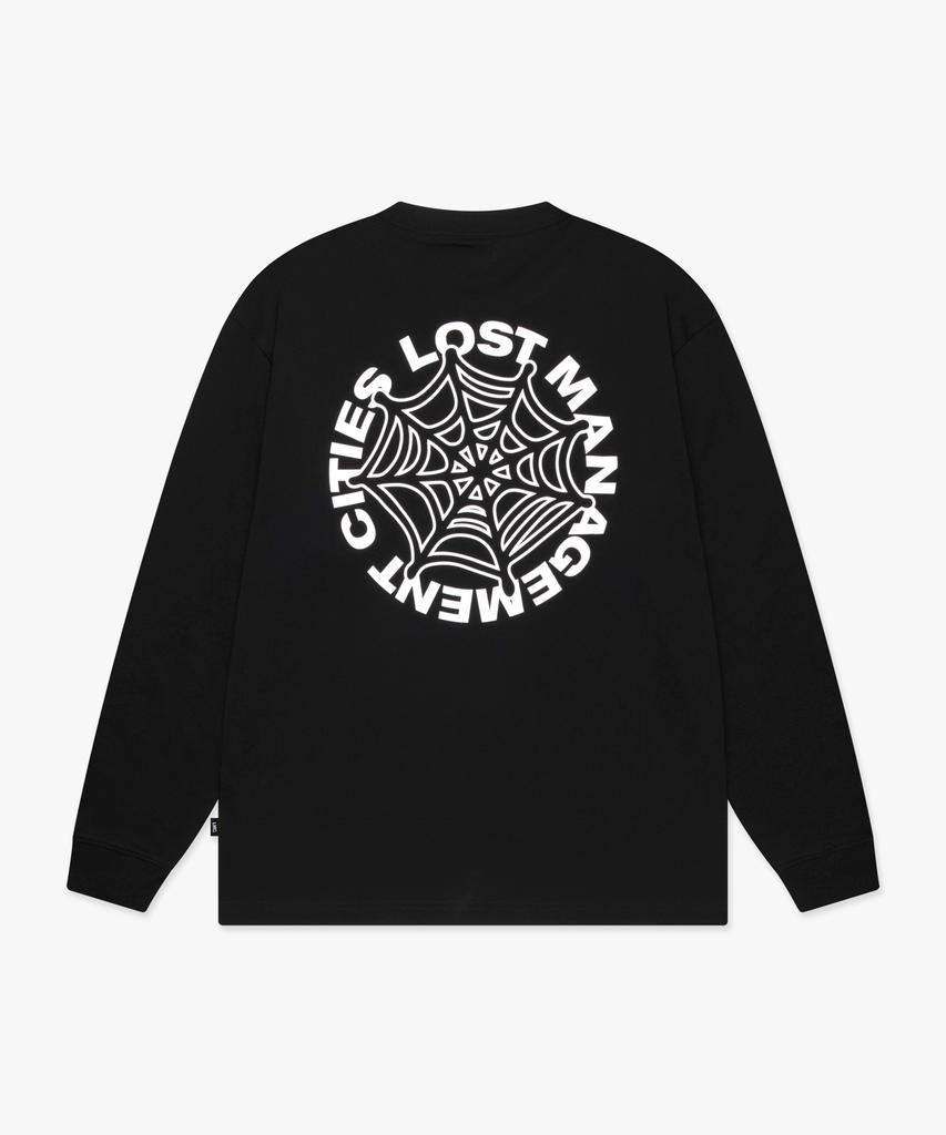 LMC Spider Web Long Slv Tee Black