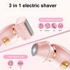 2-в-1 женская электробритва USB перезаряжаемая водонепроницаемая портативная дорожная бритва для лица, тела, зоны бикини, рук, ног, эпилятор, триммер