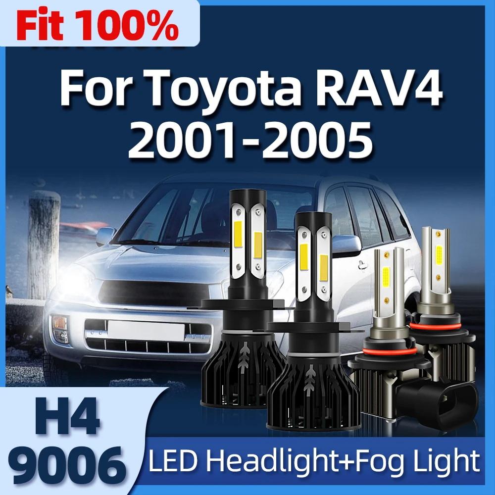 Roadsun Светодиодные фары Блок 2/4 шт. H4 Автомобильные лампы фар Автомобильные противотуманные фары 9006/HB4 6000K Для Toyota RAV4 2001 2002 2003 2004 2005