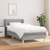 3130321 vidaXL Divan Bed with Mattress Light Grey 90x200 Cm Fabric
