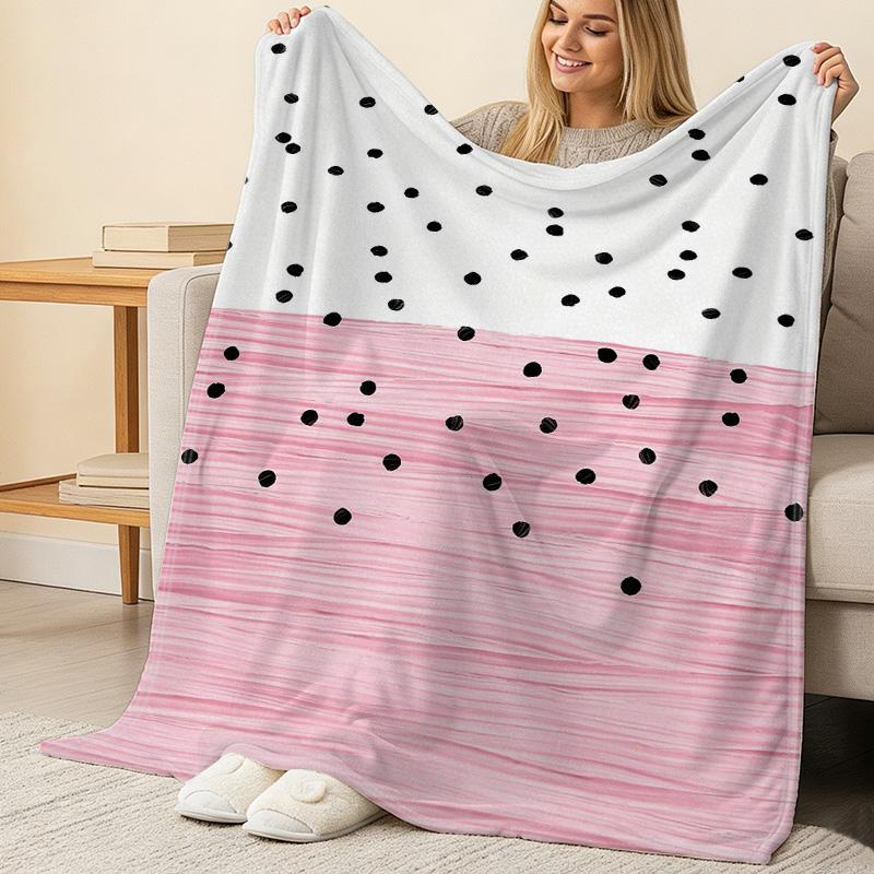 Flannel Fleece Blanket - High-Density Plush, Soft & Skin-Friendly Warm Throw, Festive for Halloween & Christmas, Cozy Home Use