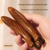 Sandalwood Meridian Massage Comb: 4-in-1 Gua Sha, Scalp Massage, and Acupoint Pressure Tool.