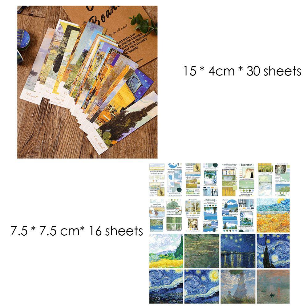 Серия картин, мини-наклейка, лента, материал, дневник, канцелярский набор, набор ручных книг, набор для ноутбука