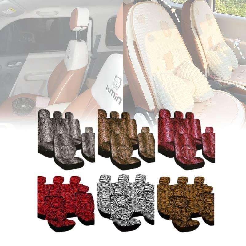 Print Leopard Digital Full Wrap Car Cushion Cover All Season Universal Seat