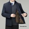 Мужская куртка из шелка и хлопка Mulberry: Не требующее глажки, теплое, в стиле business casual, осенне-зимнее пальто для папы